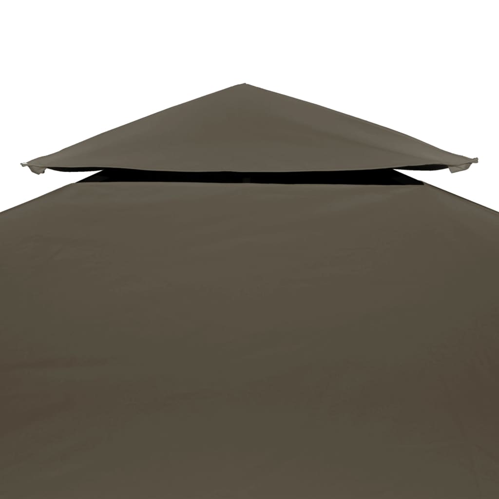 Pavilion roof tarpaulin with chimney 310 g/m² 3x3 m Taupe
