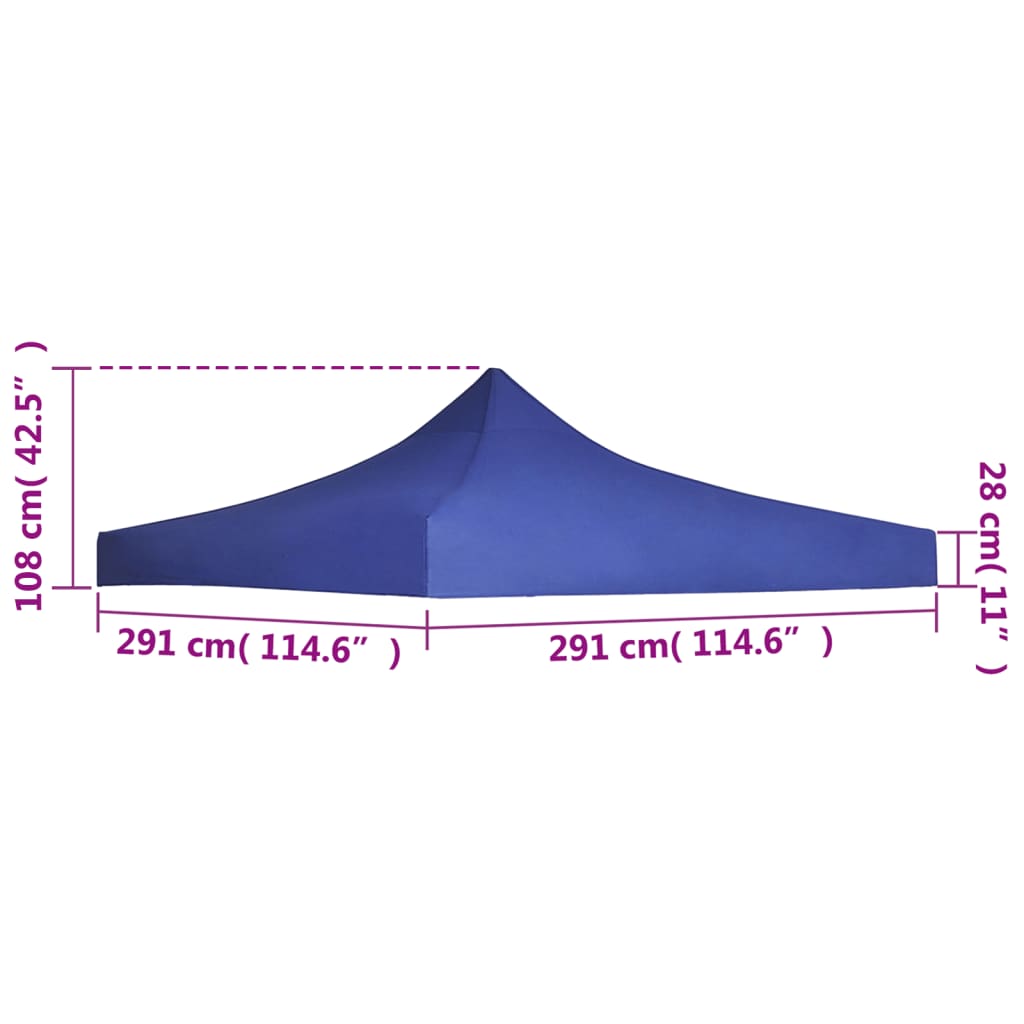 Partyzeltdach 3x3 m Blau