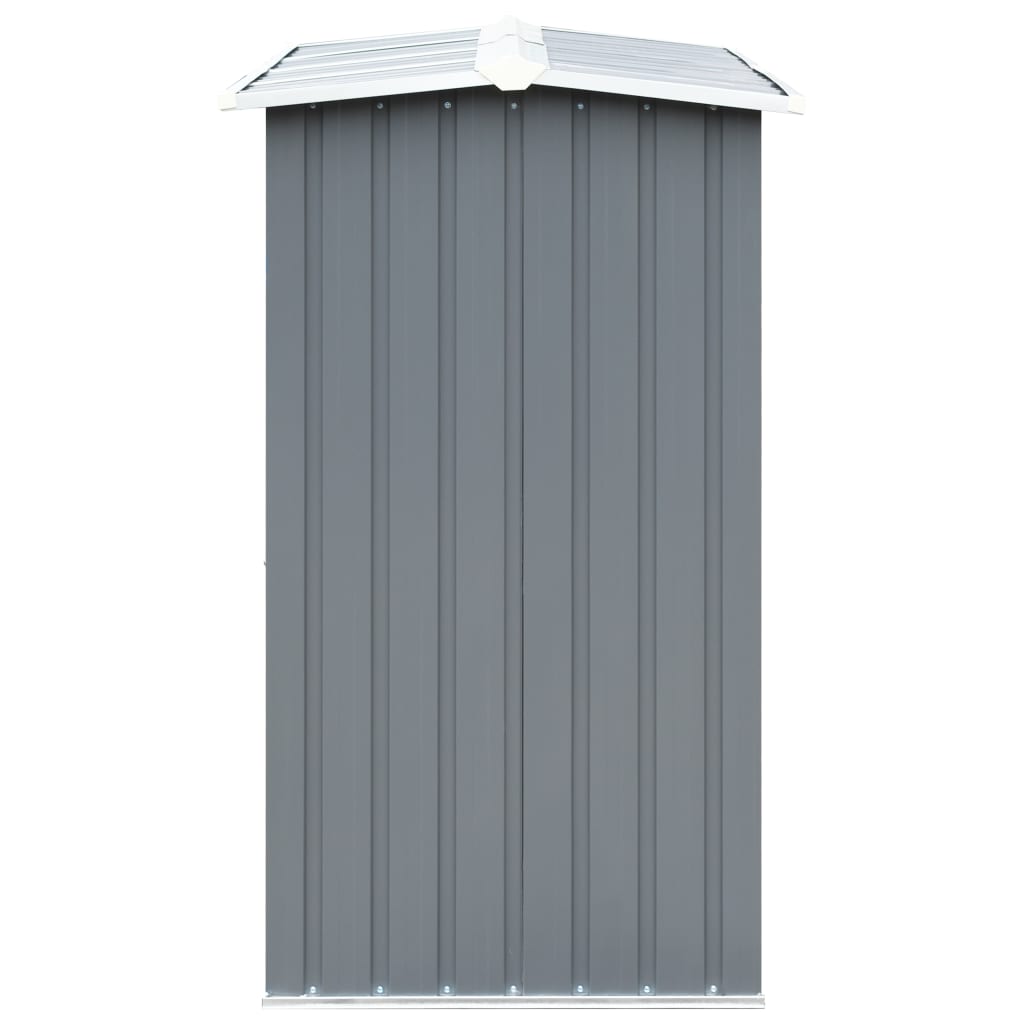 Firewood storage made of galvanized steel 330 x 92 x 153 cm Grey