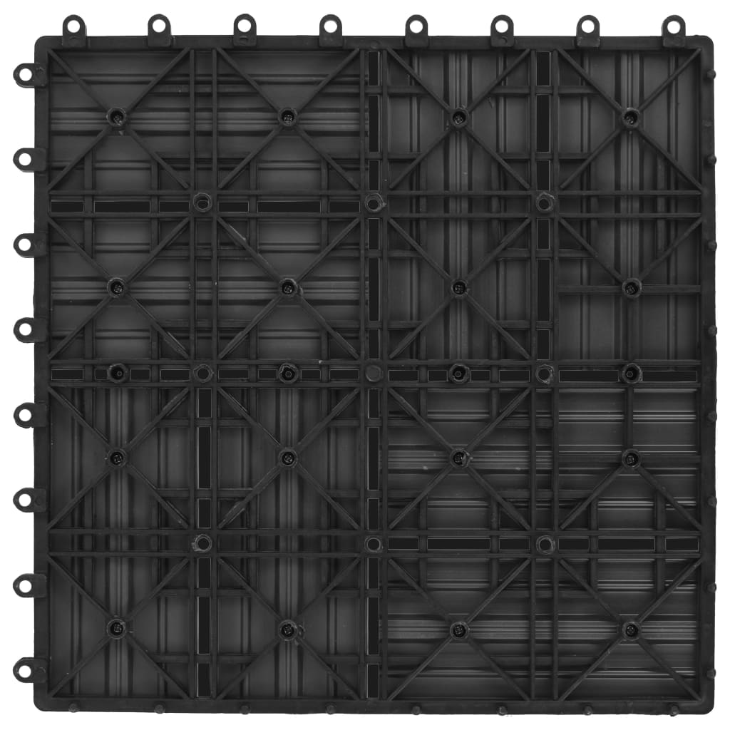 Terrace tiles 11 pieces WPC 30 x 30 cm 1 sqm Grey