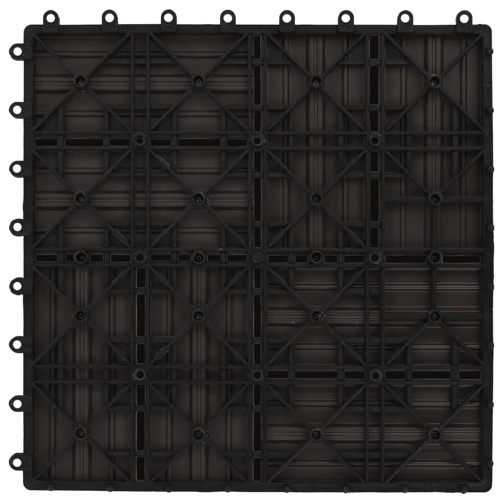 Terrace tiles 11 pieces WPC 30 x 30 cm 1 sqm Dark brown