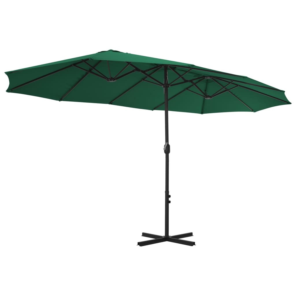 Parasol with aluminum pole 460x270 cm Green