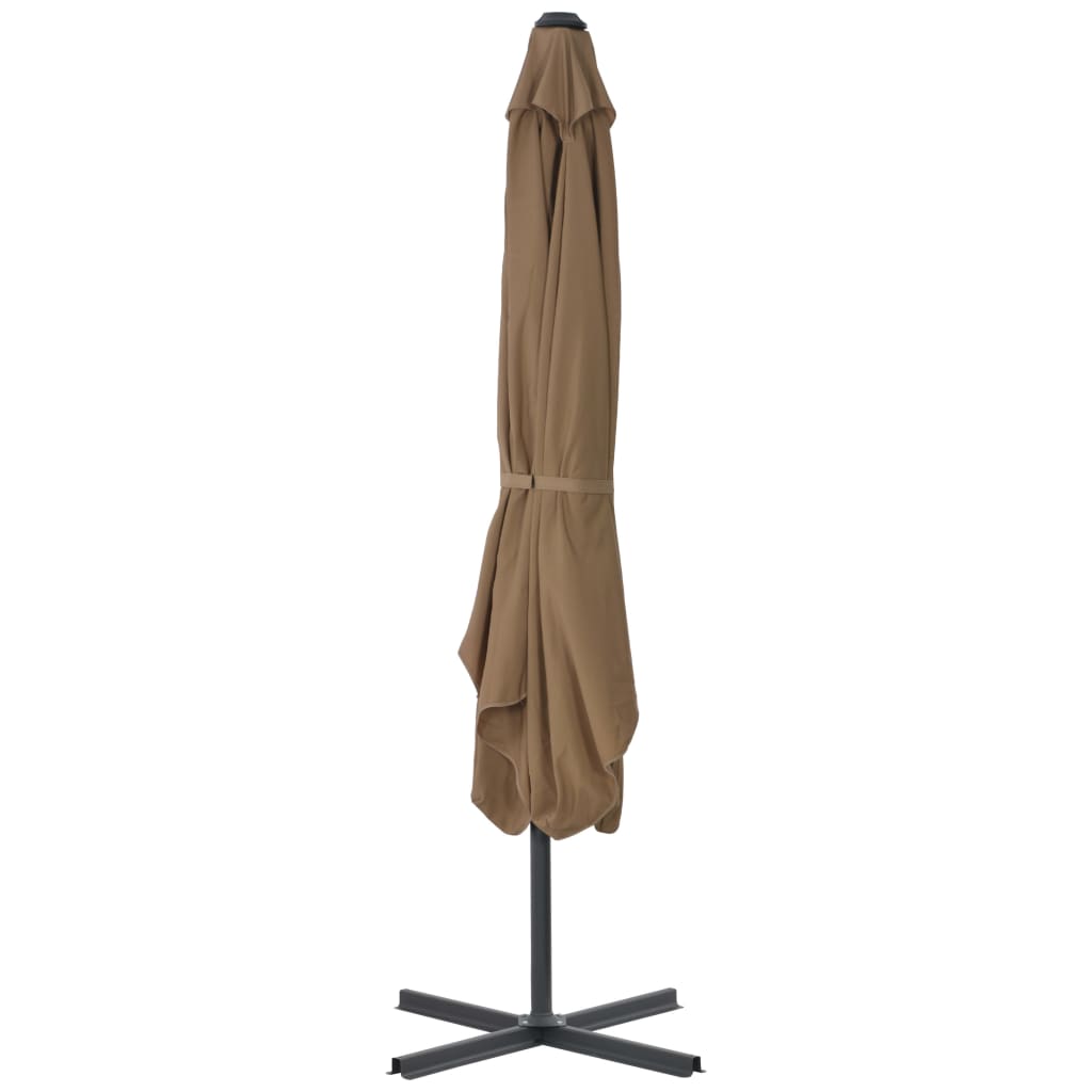 Parasol with steel pole 250x250 cm Taupe