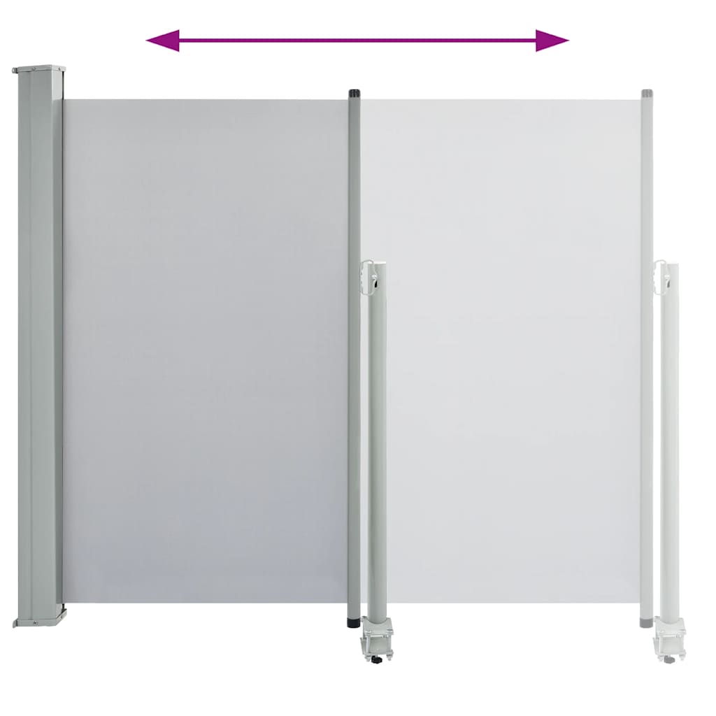 Extendable Side Awning 120x300 cm Grey