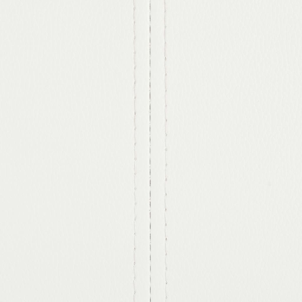 Cantilever chairs 6 pcs. White artificial leather