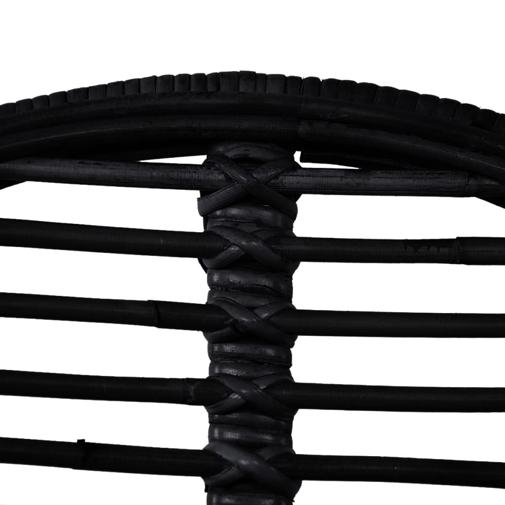 Dining chairs 6 pcs. Black natural rattan