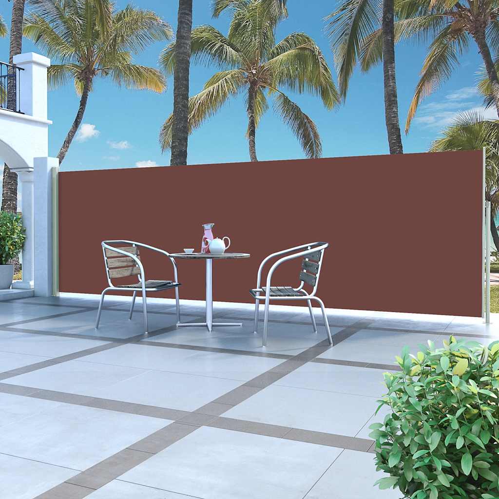 Ausziehbare Seitenmarkise 160x500 cm Braun