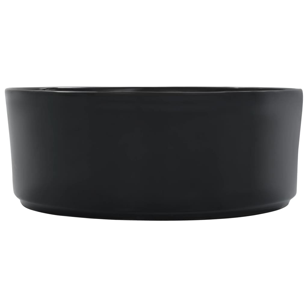 Waschbecken 36 x 14 cm Keramik Schwarz