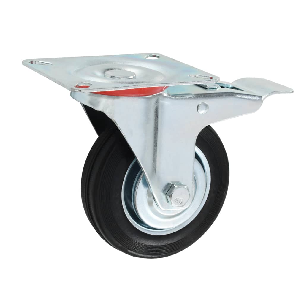 Swivel castors with double brakes 4 pcs. 100 mm