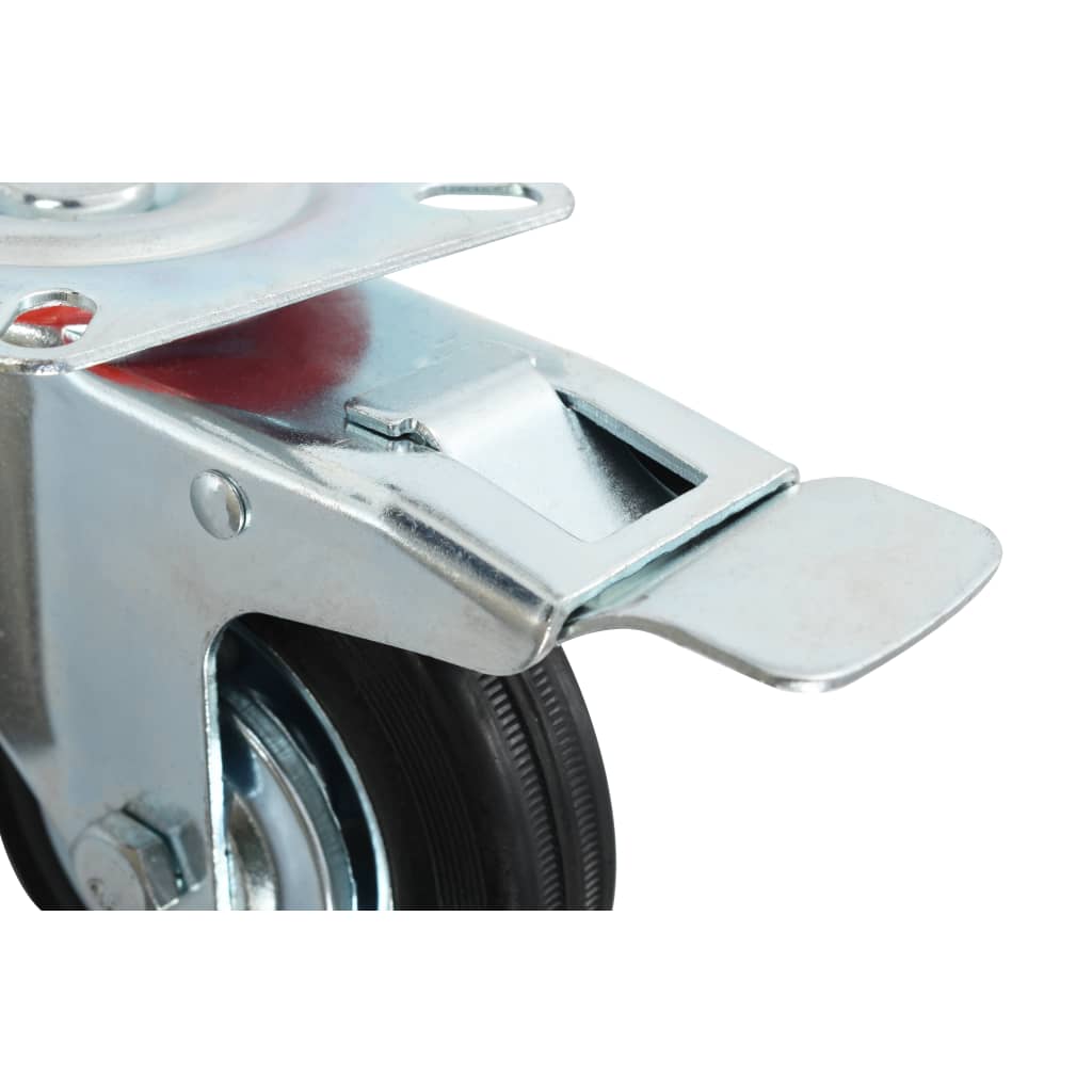 Swivel castors with double brakes 4 pcs. 100 mm