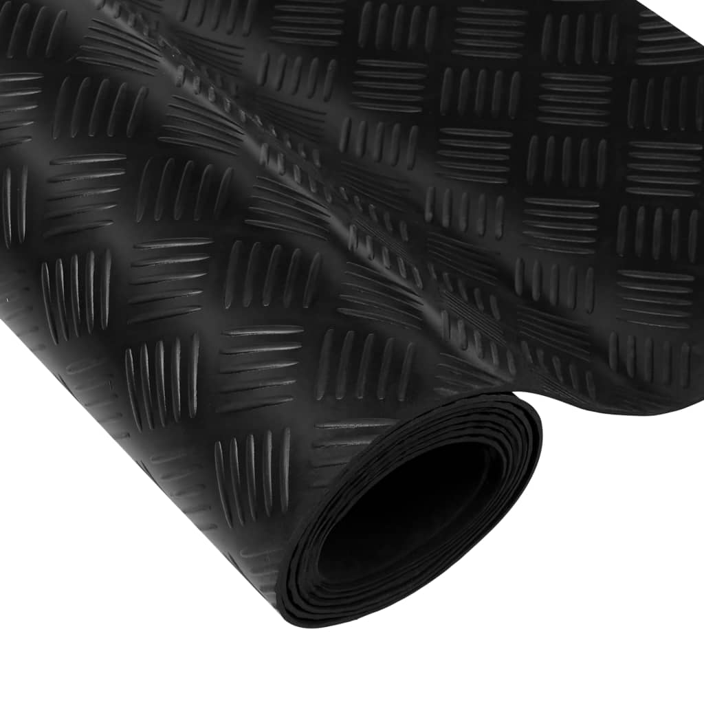 Floor mat non-slip rubber 1.5x2 m 3 mm check