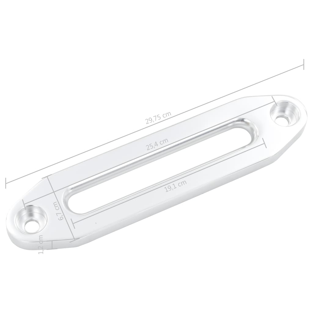 Rollenseilfenster Silbern 254 mm Aluminium für Winde