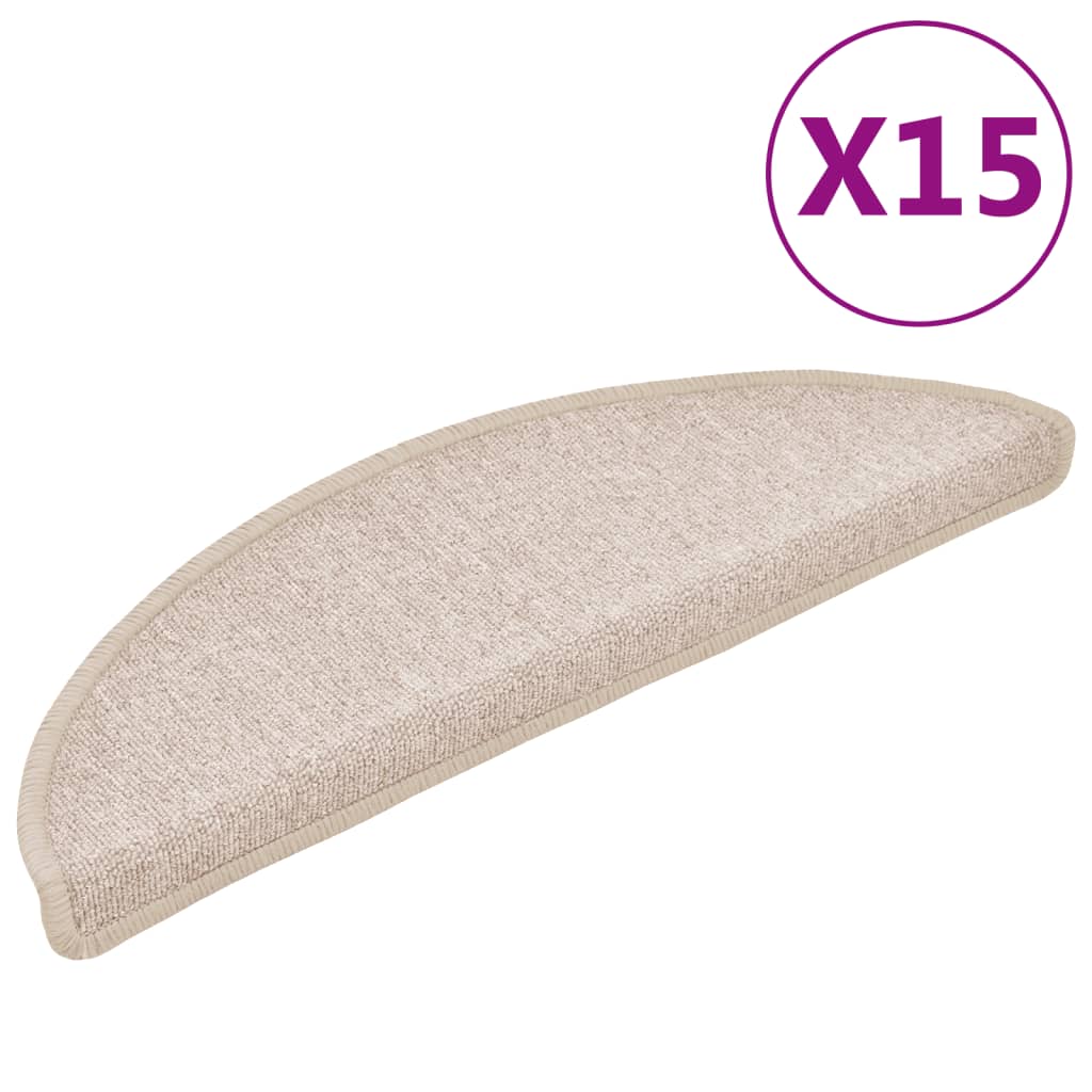 15 stair mats taupe 56 x 17 x 3 cm