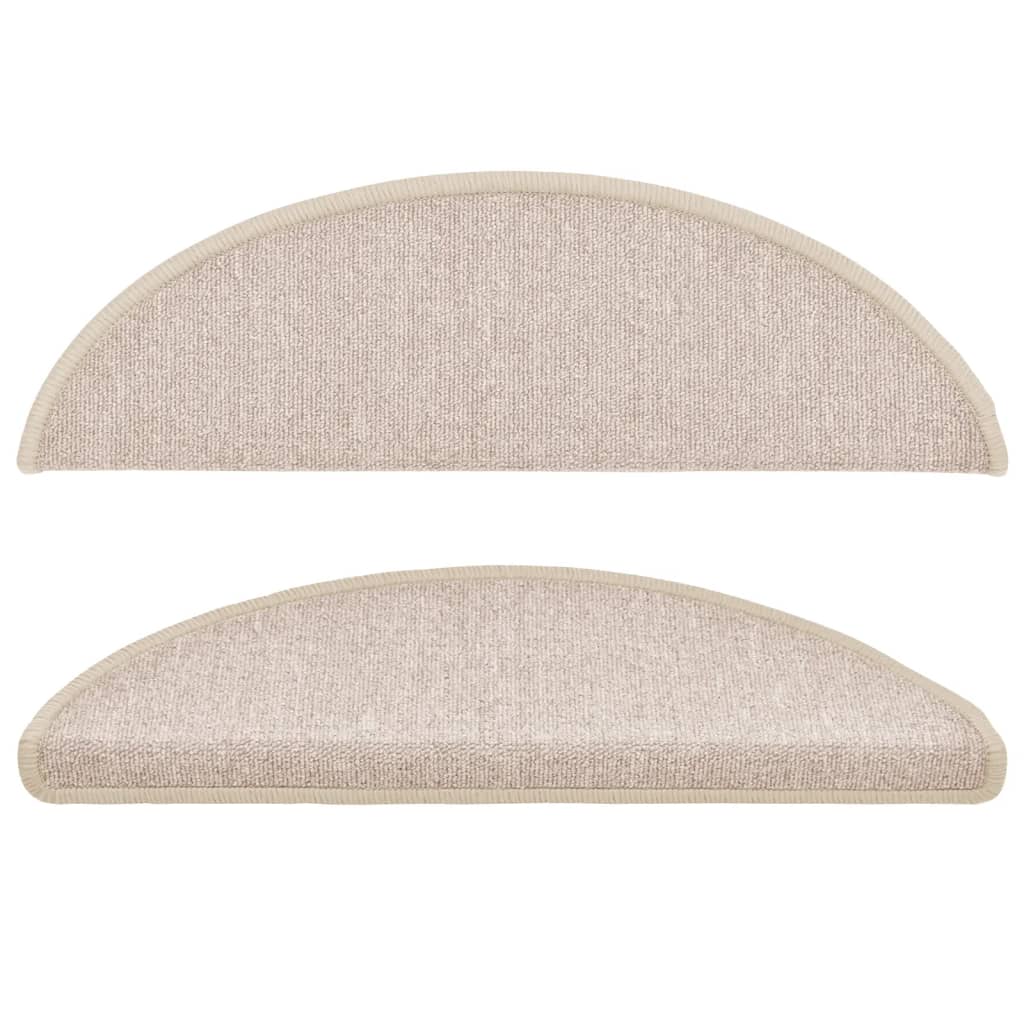 Stufenmatten 15 Stk. 56x17x3 cm Taupe Halbrund