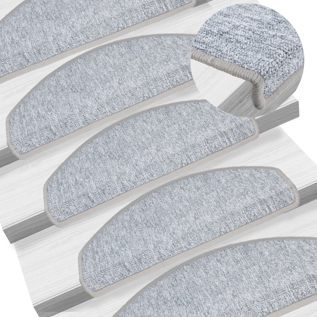 15 pcs. Stair mats light grey 65 x 24 x 4 cm
