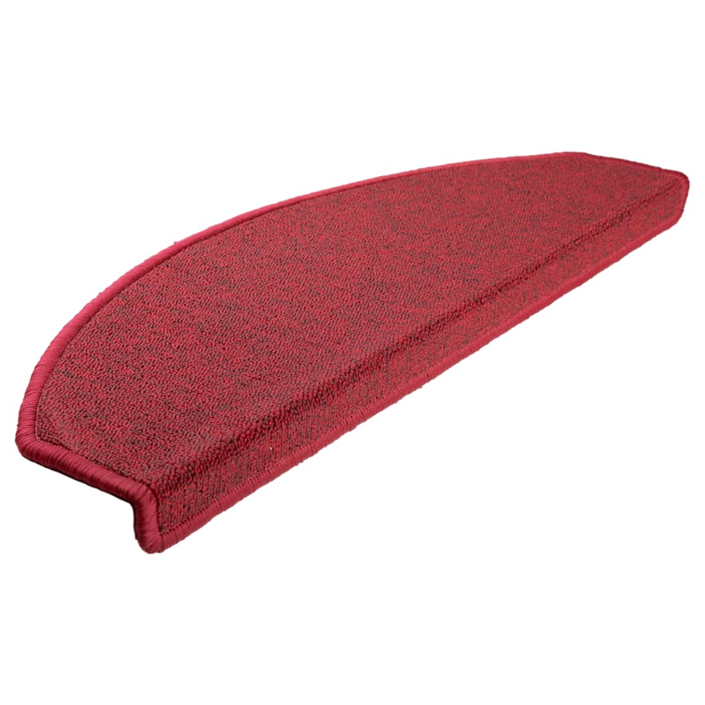Stufenmatten 15 Stk. 65x24x4 cm Bordeaux Halbrund Groß