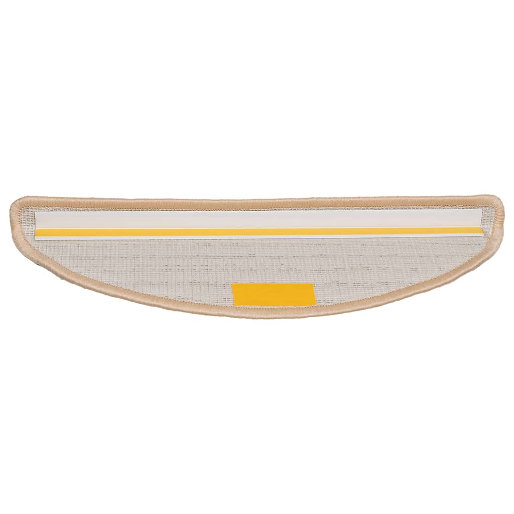 Stair mats 15 pcs. Cream 56x17x3 cm