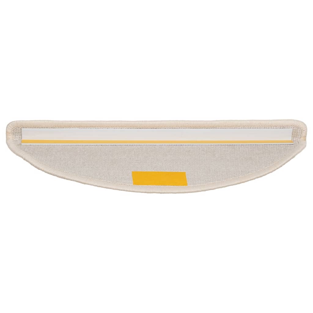 Stufenmatten 15 Stk. 56x17x3 cm Weiß Halbrund