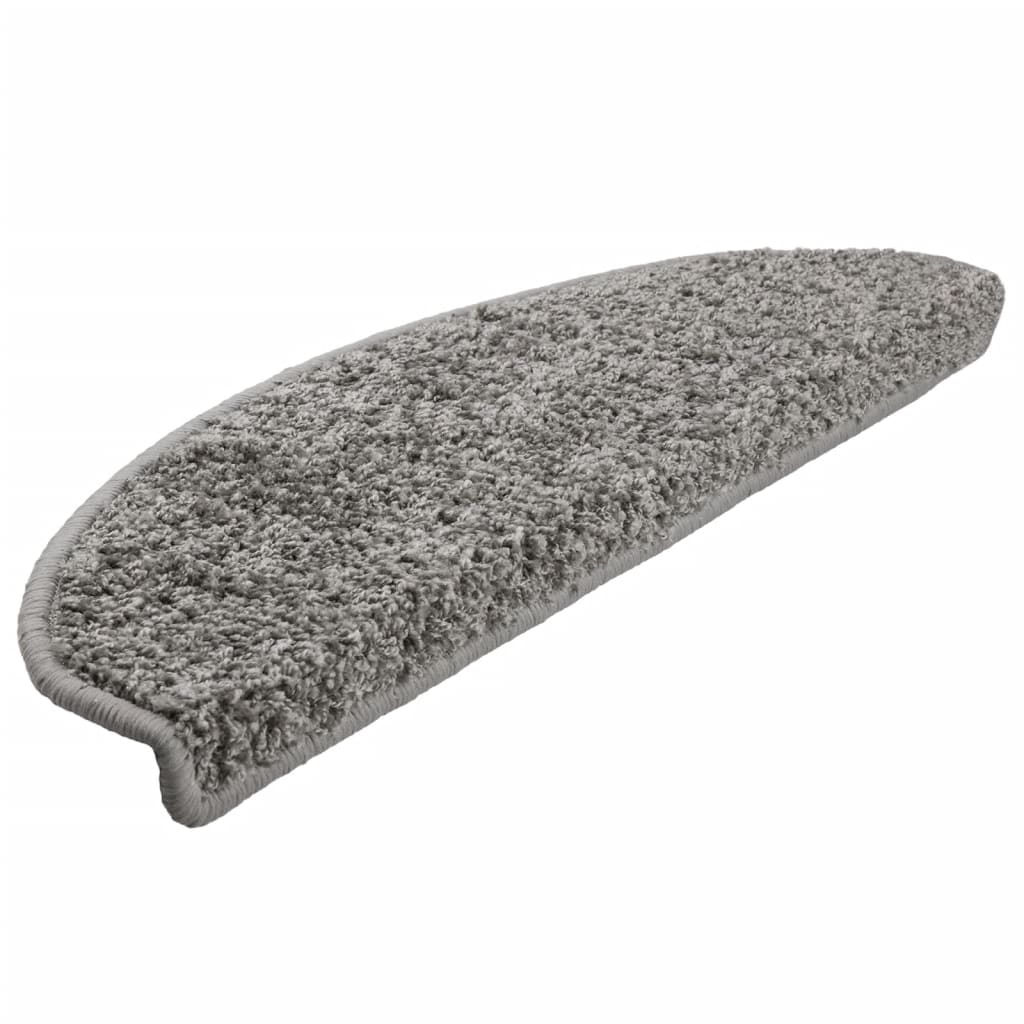Stufenmatten 15 Stk. 65x21x4 cm Grau Halbrund Groß