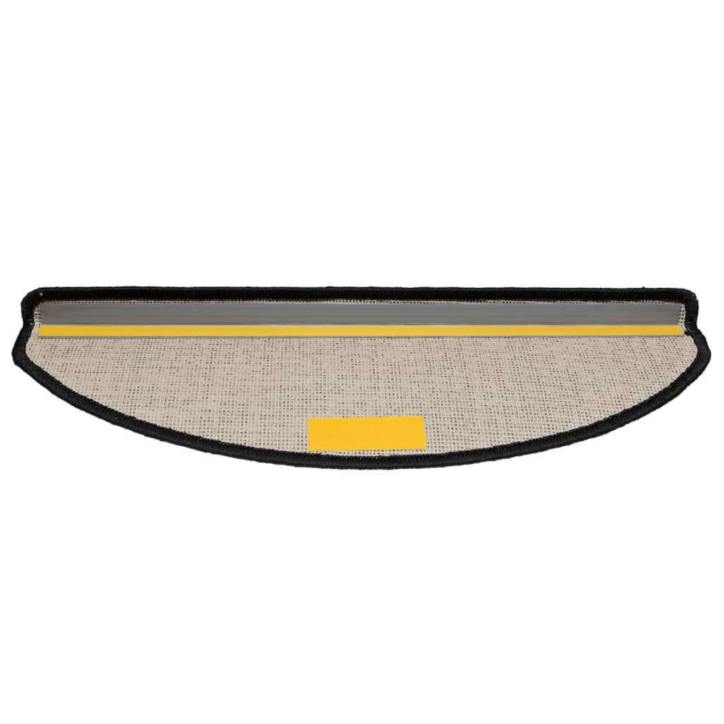 Stair mats 15 pcs. Black 65x21x4 cm