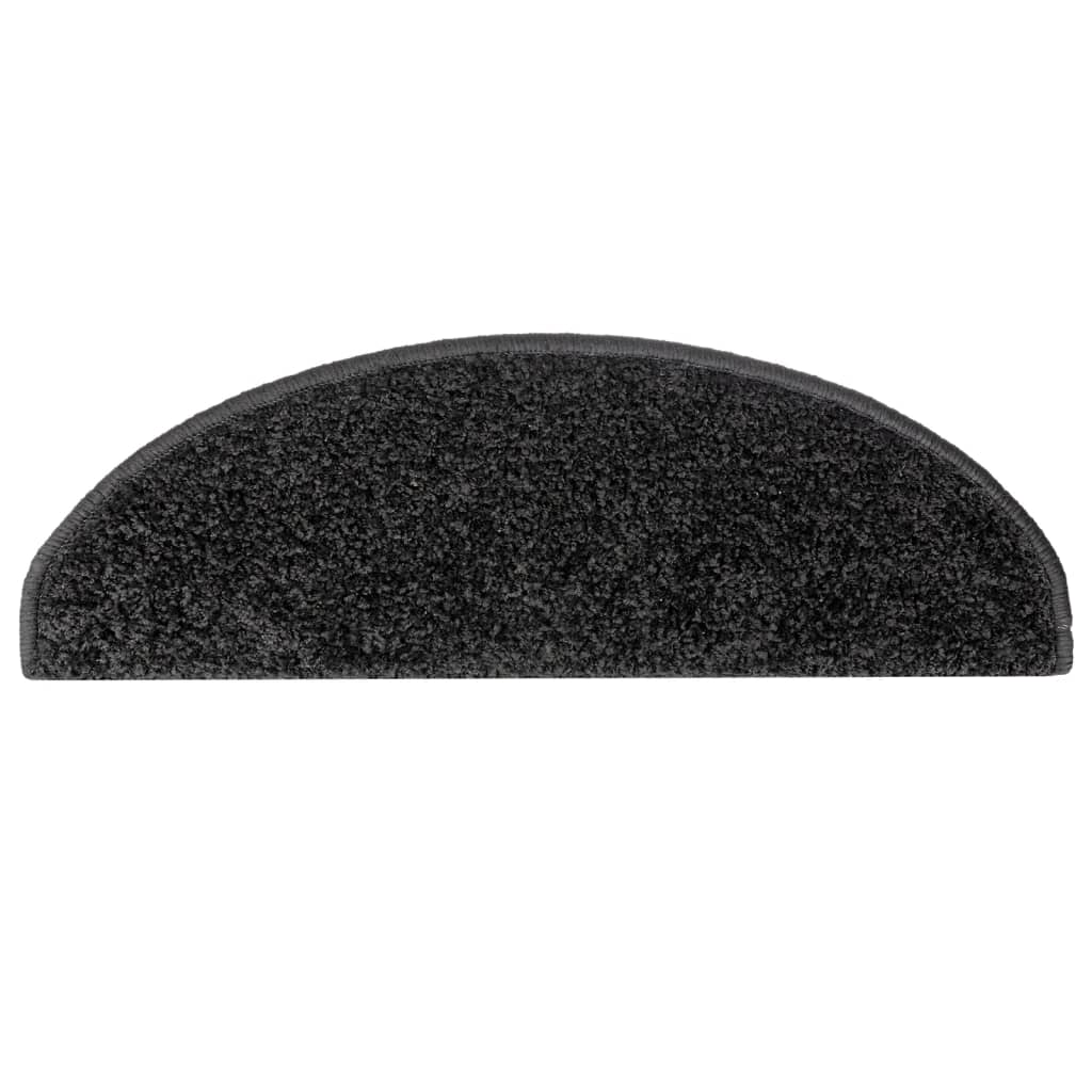 Stair mats 15 pcs. Black 65x21x4 cm
