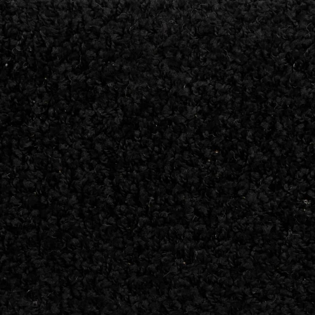 Stair mats 15 pcs. Black 65x21x4 cm