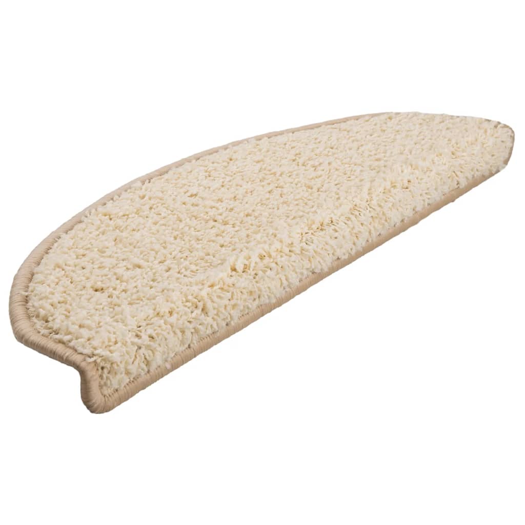 Stufenmatten 15 Stk. 65x21x4 cm Creme Halbrund Groß