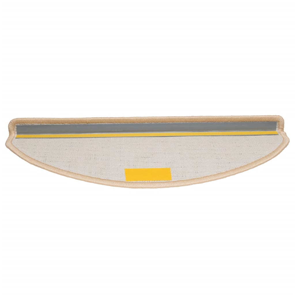 Stufenmatten 15 Stk. 65x21x4 cm Creme Halbrund Groß