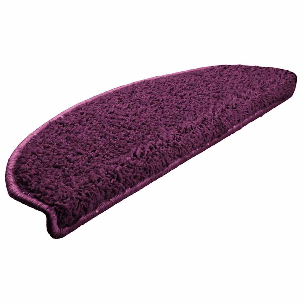 Stair mats 15 pcs. Violet 65x21x4 cm