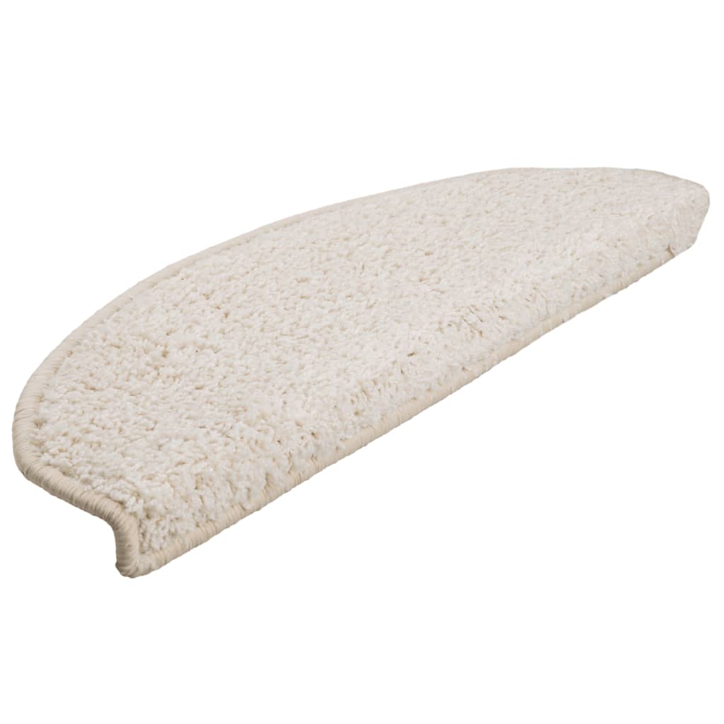 Stair mats 15 pcs. White 65x21x4 cm