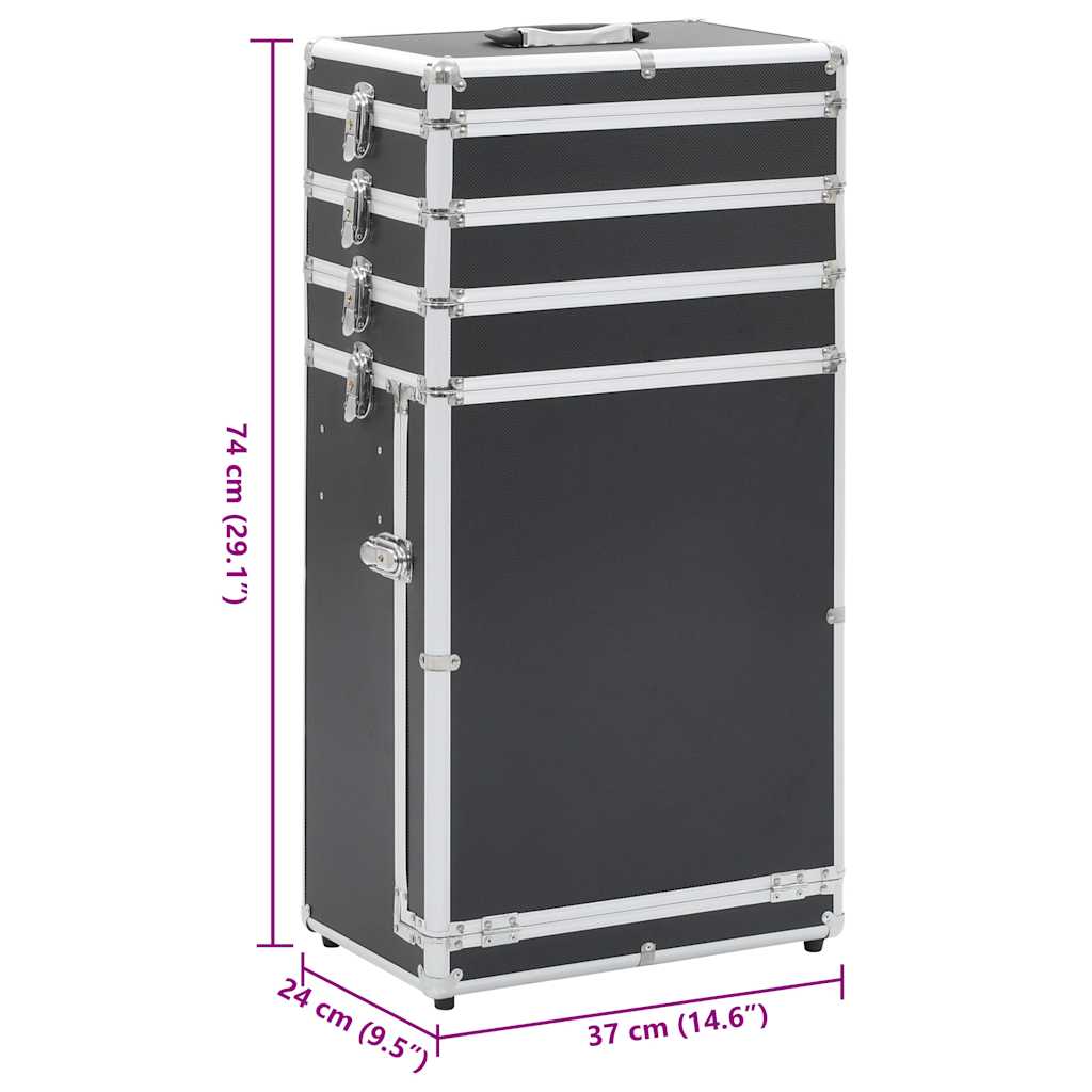 Cosmetic Case Aluminum Black