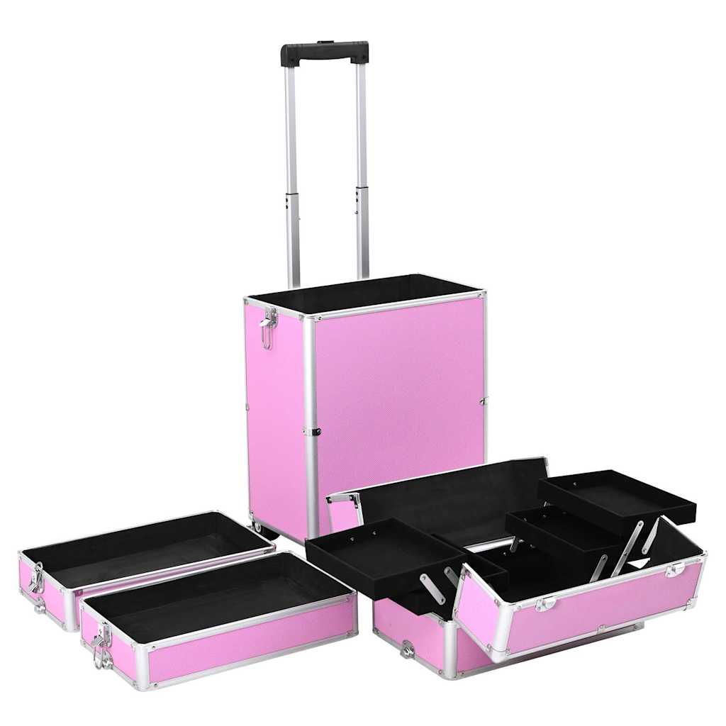 Kosmetikkoffer Aluminium Rosa