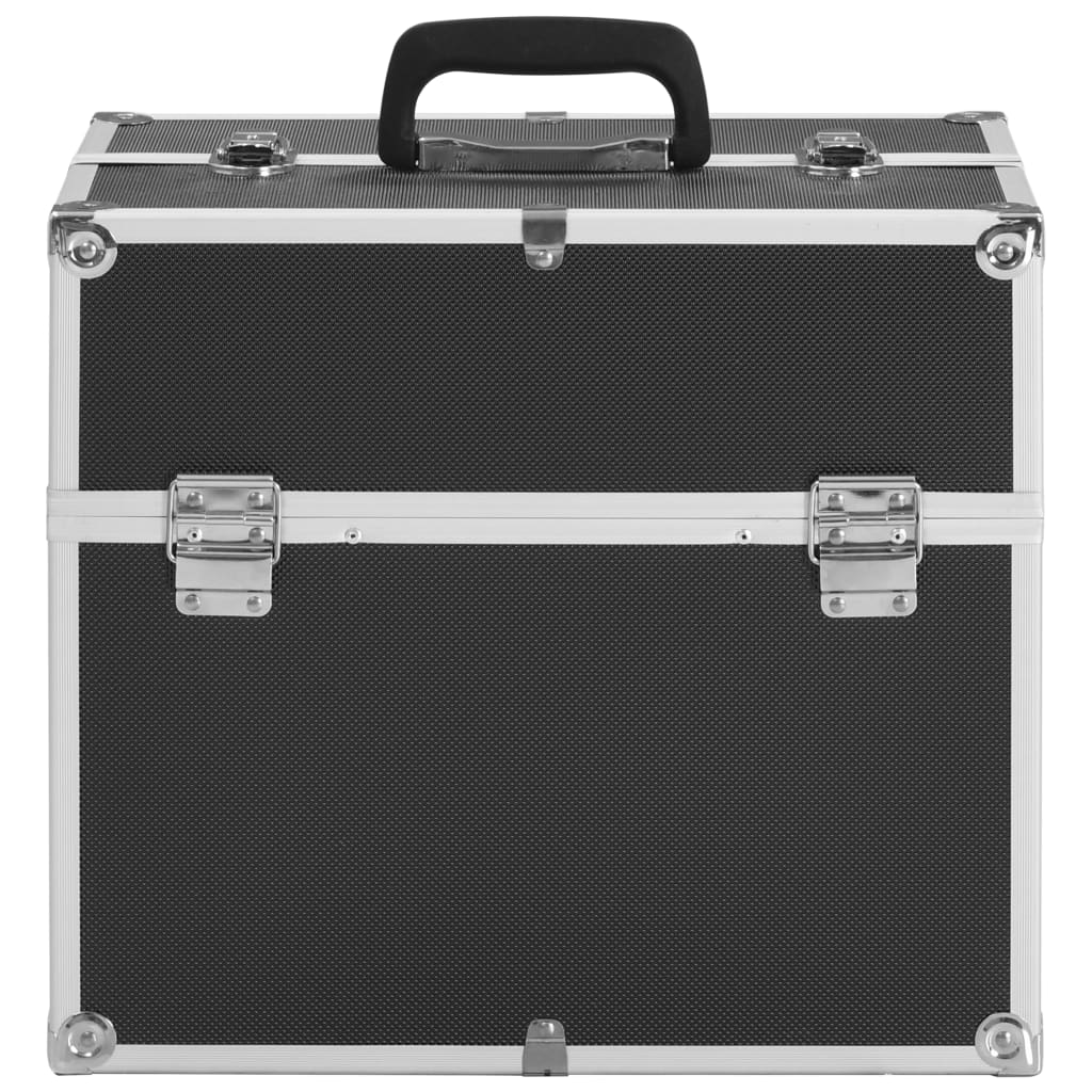 Cosmetic case 38x23x34 cm black aluminum