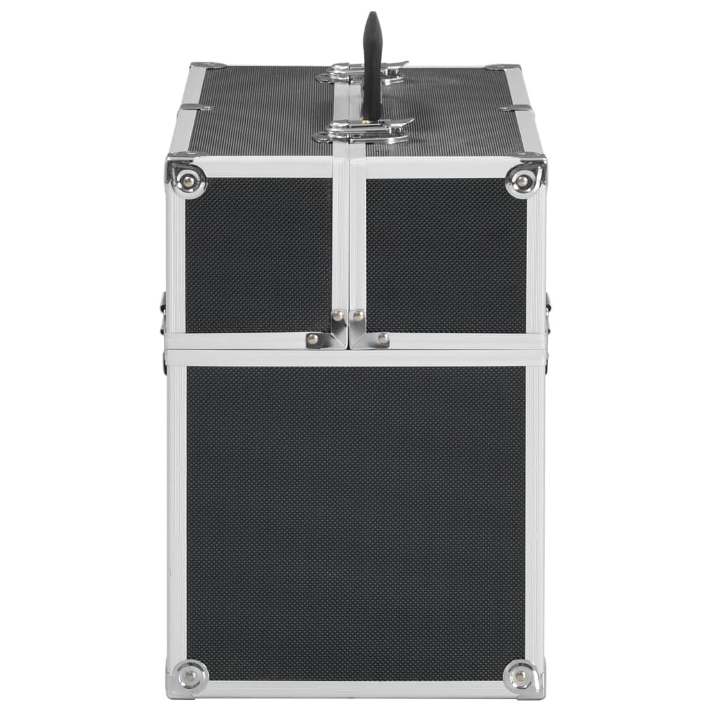 Cosmetic case 38x23x34 cm black aluminum