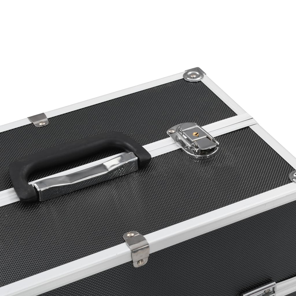 Cosmetic case 38x23x34 cm black aluminum