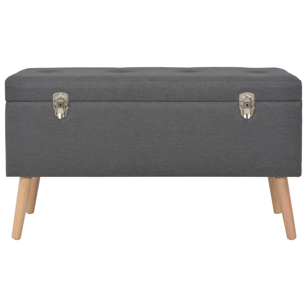 Stool with storage space 3 pcs. Dark grey fabric