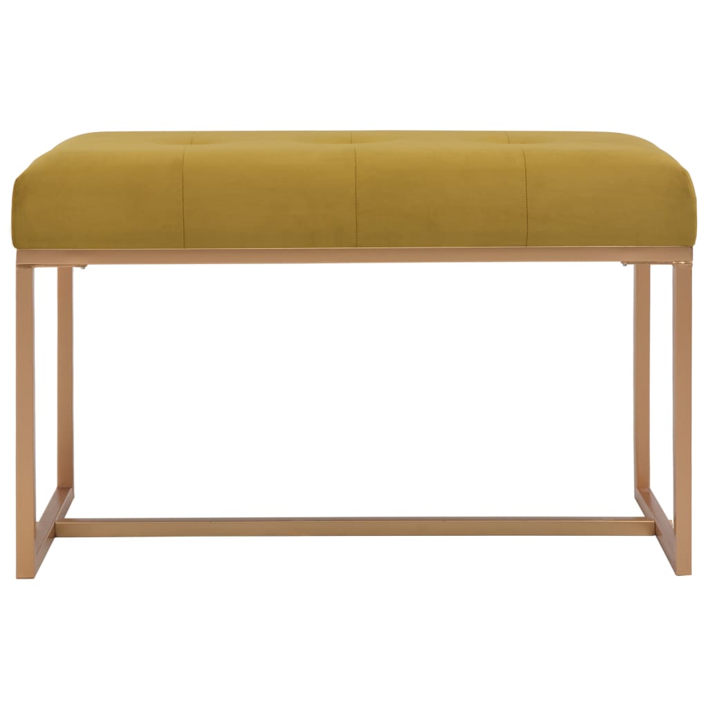 Bench 80 cm mustard yellow velvet