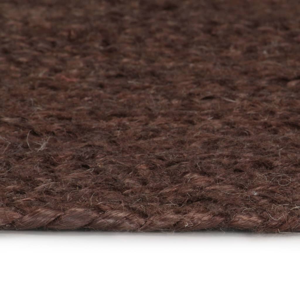 Teppich Handgefertigt Jute Rund 120 cm Braun