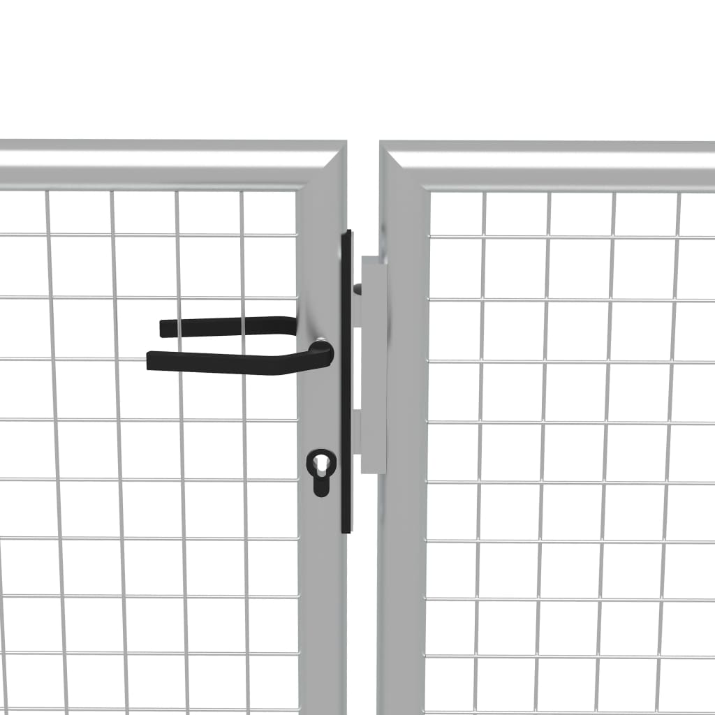 Gartentor Verzinkter Stahl 415 x 100 cm Silber