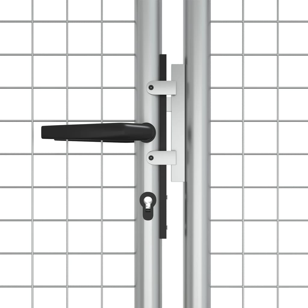 Gartentor Verzinkter Stahl 415 x 125 cm Silber