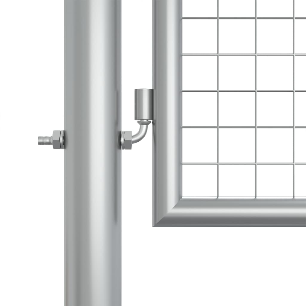 Gartentor Verzinkter Stahl 415 x 125 cm Silber