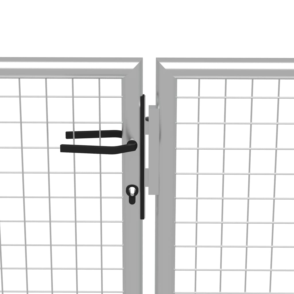 Gartentor Verzinkter Stahl 415 x 175 cm Silber