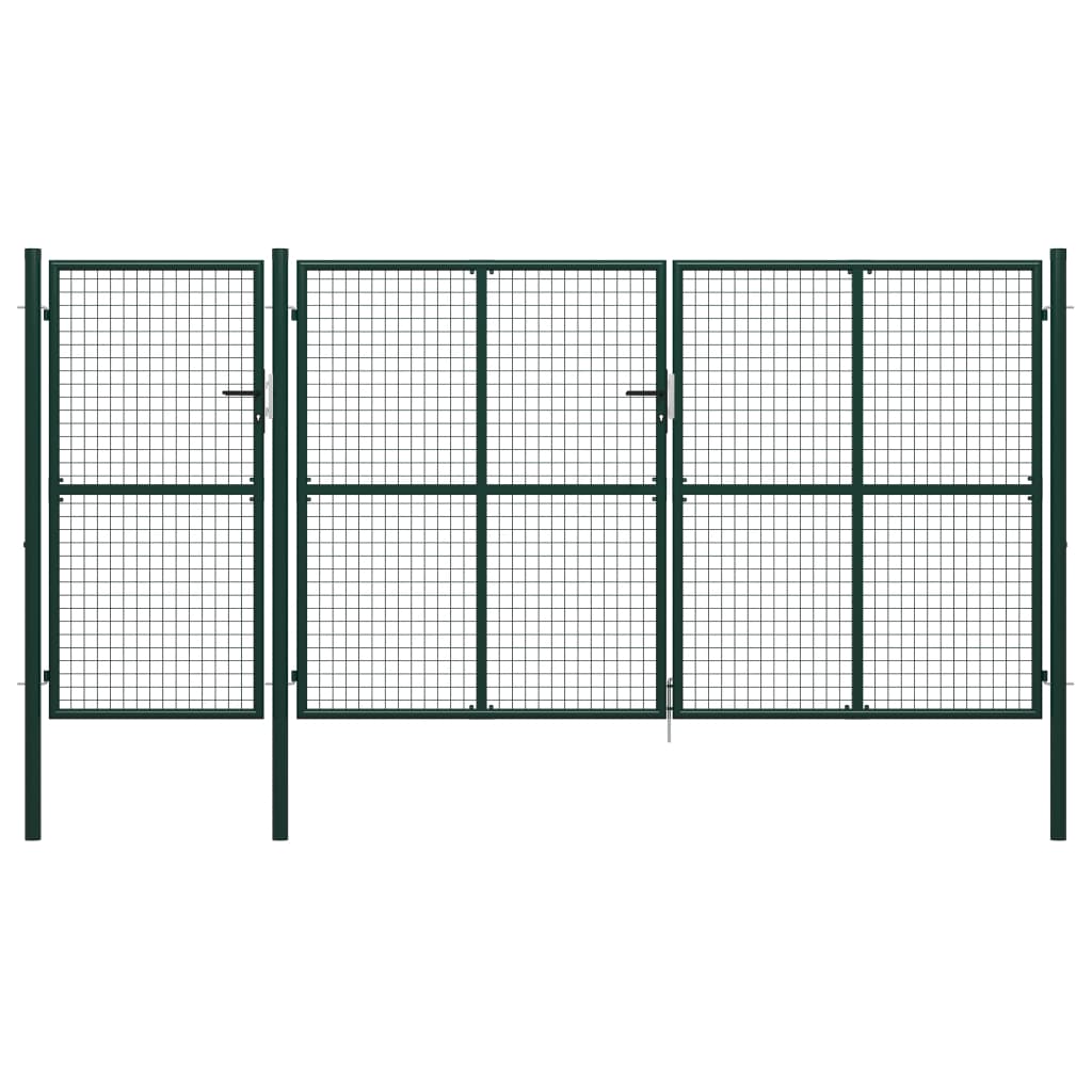 Gartentor Stahl 400 x 200 cm Grün