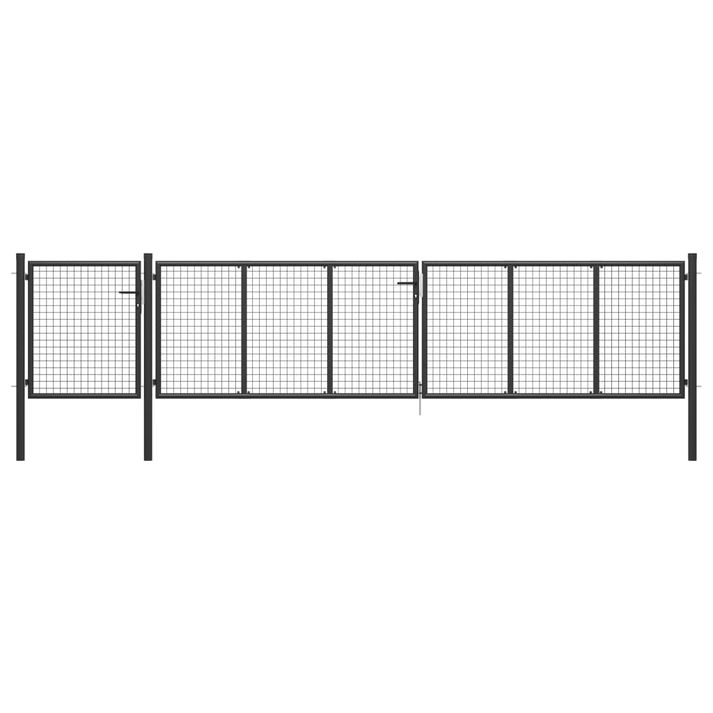 Gartentor Stahl 500×100 cm Anthrazit