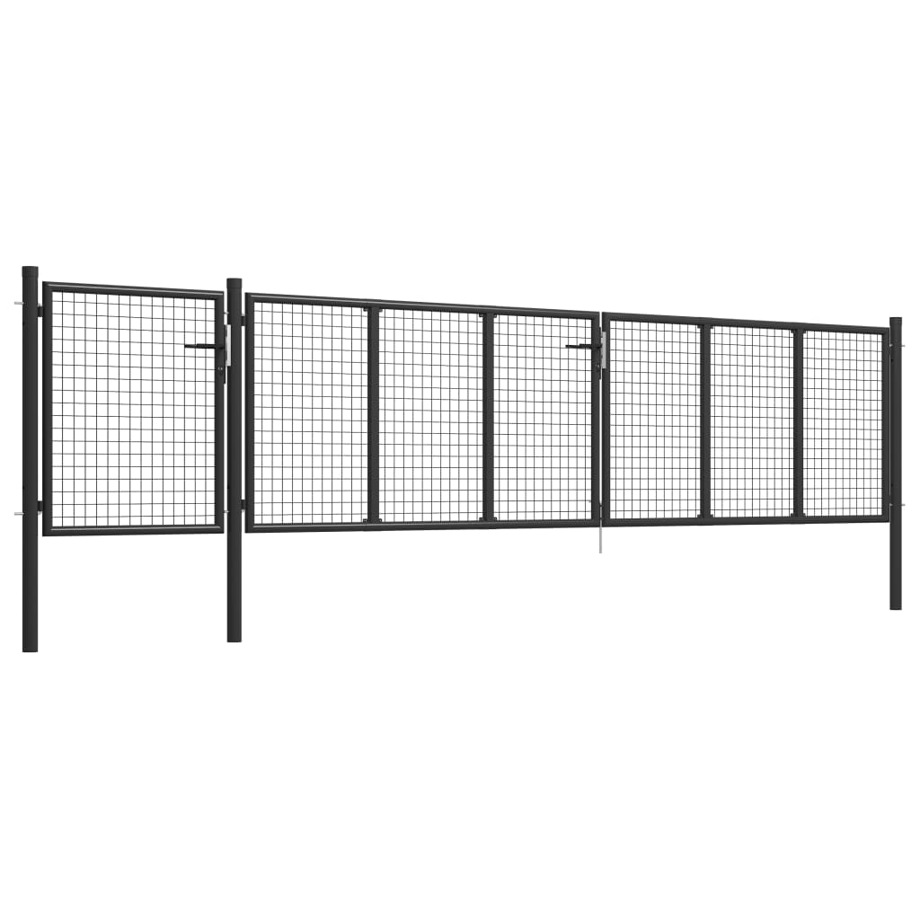 Gartentor Stahl 500×100 cm Anthrazit