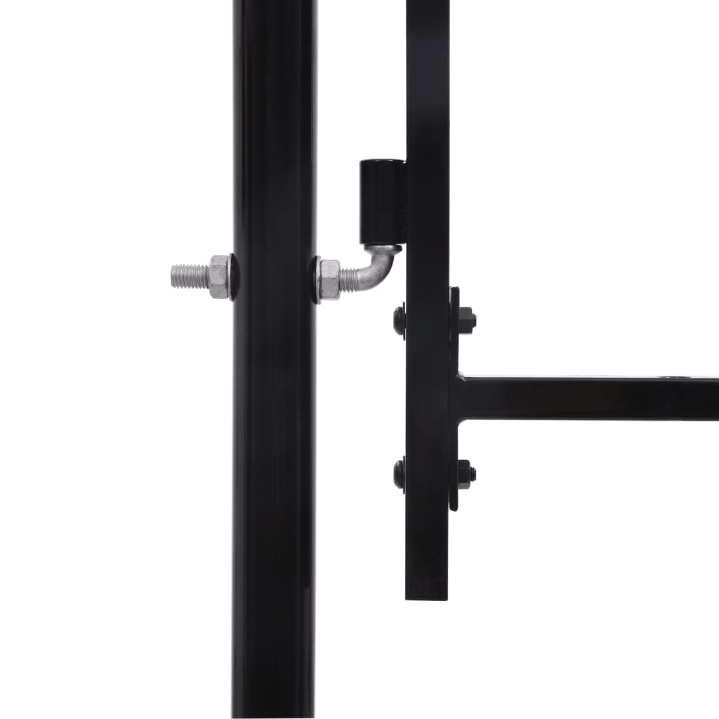Gartentor Stahl 2,45x4 m Schwarz