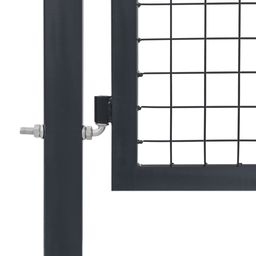 Gartentor mit Pfosten Stahl 350×120 cm Anthrazit