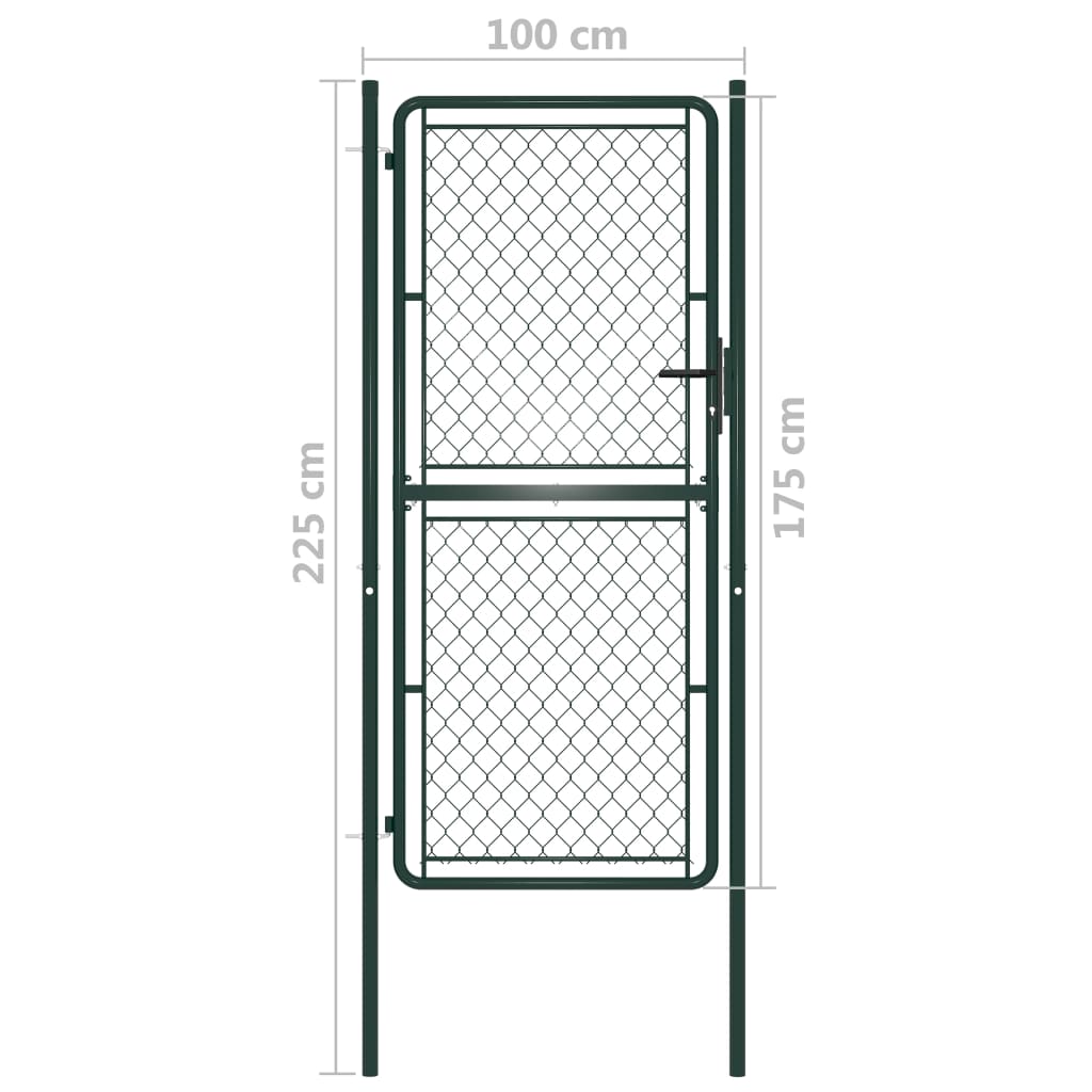 Gartentor Stahl 100×175 cm Grün