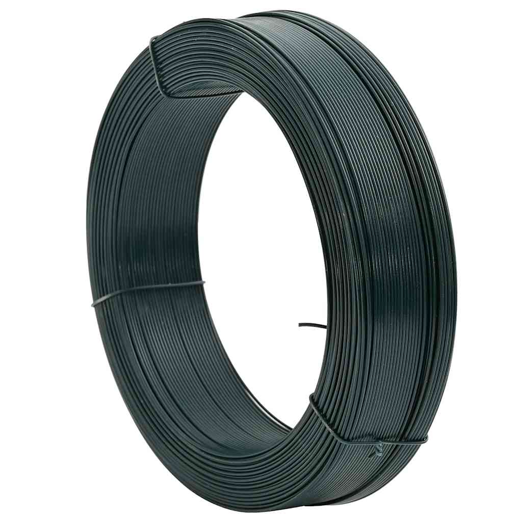 Zaun-Bindedraht 250 m 0,9/1,4 mm Stahl Schwarzgrün