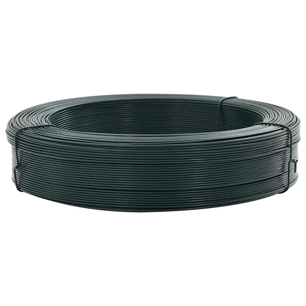 Zaun-Bindedraht 250 m 0,9/1,4 mm Stahl Schwarzgrün